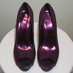 RAMPAGE Purple Suede 4" High Heels Size 8